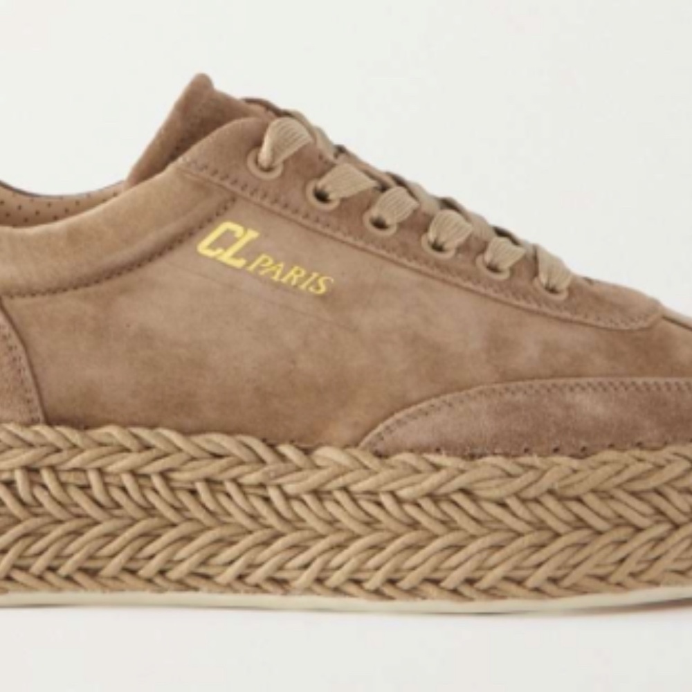 Christian Louboutin Espasneak suede espadrille sneakers - size 7 color- Crumble - Picture 2 of 11